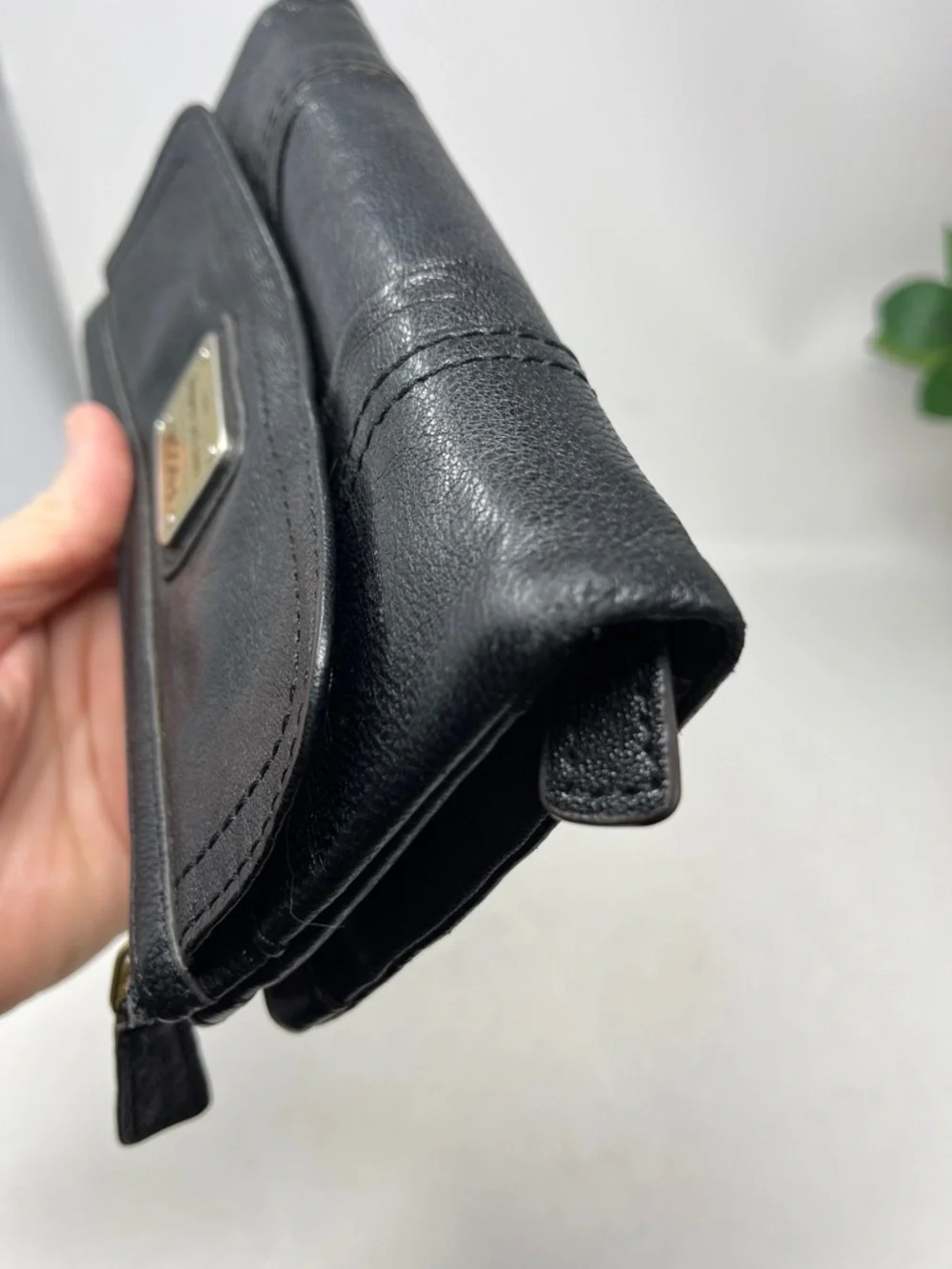 FOSSIL LONG LIVE VINTAGE 1954 Black Genuine Leather Emory Wallet Organizer